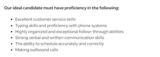 Job ad keywords